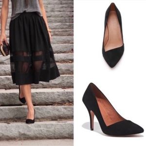 Madewell Mira Black Suede Shoes. Size 6.